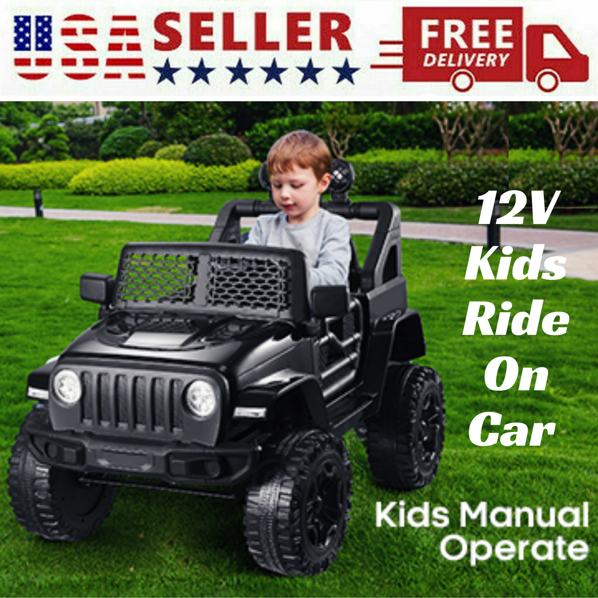 Kids Electric Ride-On Car with Remote Control and MP3 Player - 24/12V Children's Toy Truck