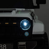 Kids Electric Ride On Jeep Toy Car with Remote Control and Music - 12V, 3 Speeds, White