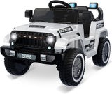 12V Electric Ride On Jeep Truck for Kids with Remote Control and Music - 3 Speed Options