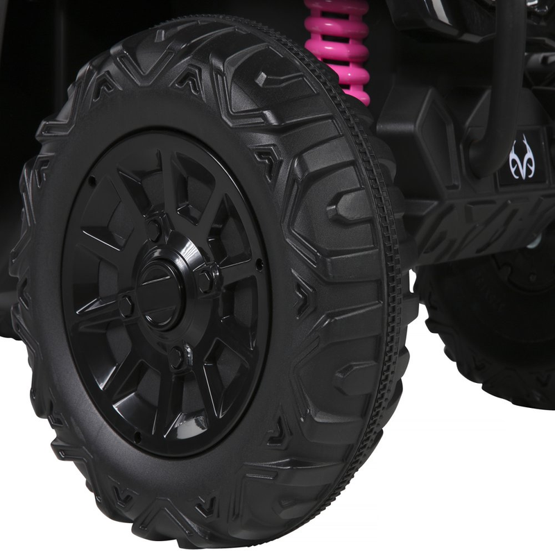Kids' Pink Camouflage UTV Ride-On Truck with 12V Power and Single Seater Design