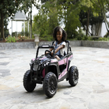 Kids' Pink Camouflage UTV Ride-On Truck with 12V Power and Single Seater Design