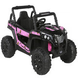 Kids' Pink Camouflage UTV Ride-On Truck with 12V Power and Single Seater Design