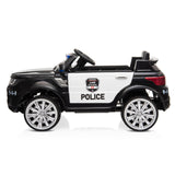 Kids Police Ride On Car with Remote Control, Music, and Horn - 12V Electric Toy