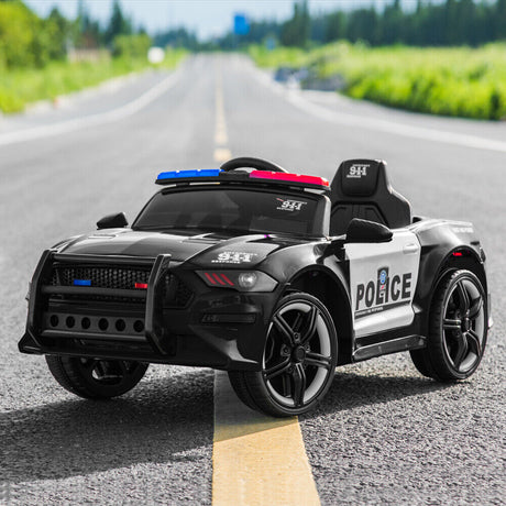 Kids Police SUV Electric Car with Remote Control - 12V Battery Powered