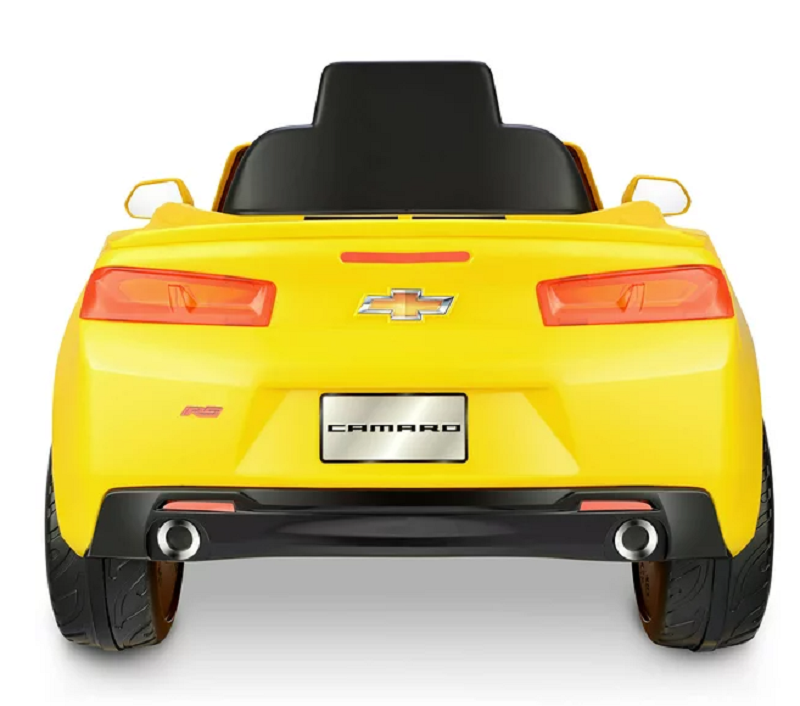 KIDZ MOTORZ 6V Racing Camaro RS - Yellow One Seater Ride-On Car