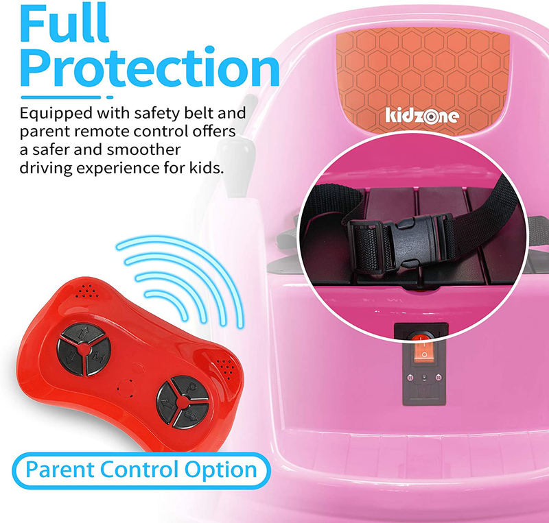 Kidzone DIY 6V Electric Bumper Car with Remote Control - Numbered from 00 to 99 for Kids