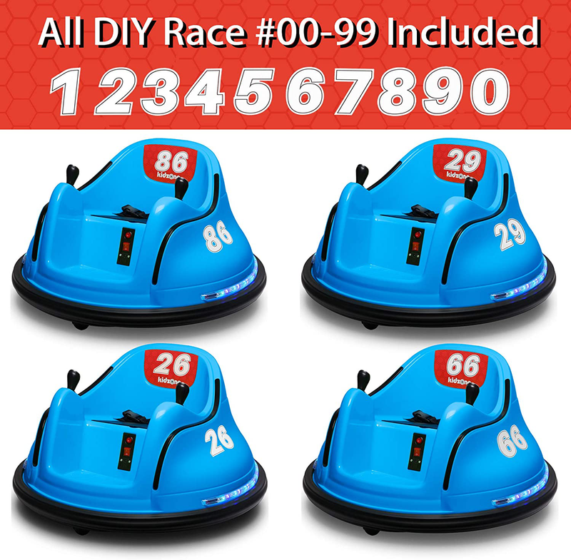 Kidzone DIY Electric Bumper Car with Remote Control - 6V Ride On Toy for Kids Ages 3-8 (00-99)
