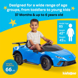 Kidzone Kids 12V Electric Ride-On Car - Choose from 6 Vibrant Colors!