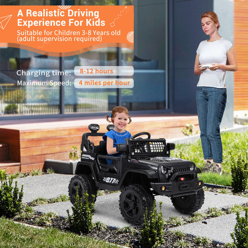 Kimbosmart 12V Electric Kids Ride On Truck Car with Remote Control and MP3 Bluetooth Integration