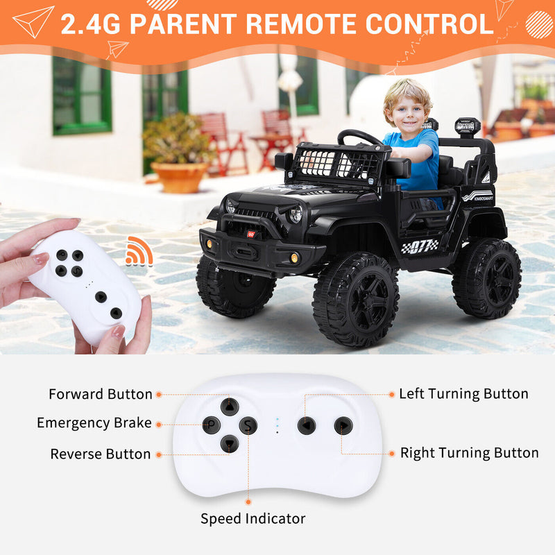 Kimbosmart 12V Electric Kids Ride On Truck Car with Remote Control and MP3 Bluetooth Integration