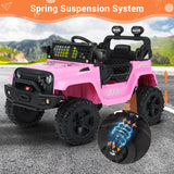 Kimbosmart 12V Kids Ride On Truck Car with Remote Control and 3 Speeds - Perfect Gift for Little Drivers