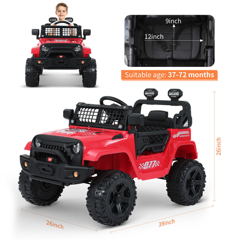 Kimbosmart 12V Kids Ride-On Truck with MP3 and Remote Control