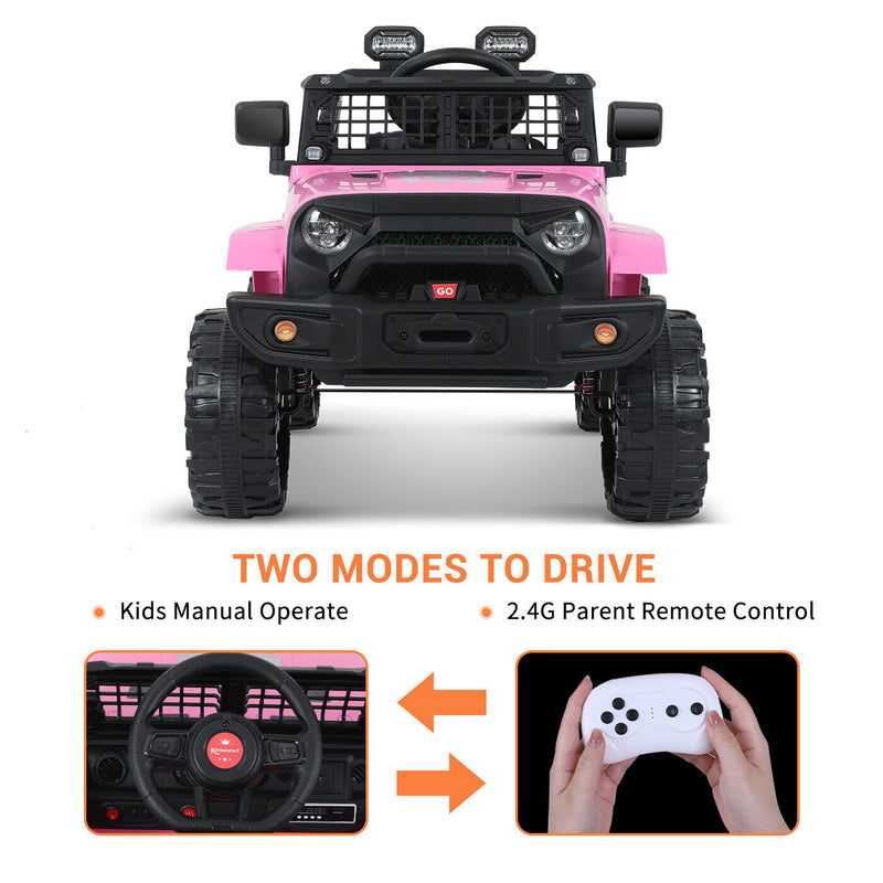 Kimbosmart 12V Kids Ride On Truck with Remote Control and Bluetooth Connectivity