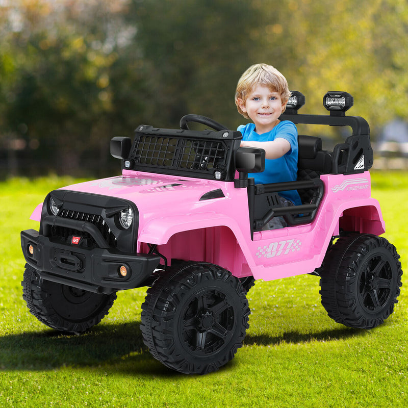 Kimbosmart 12V Kids Ride On Truck with Remote Control and Bluetooth Connectivity