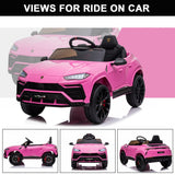 Kimbosmart 12V Lamborghini Licensed Electric Ride-On Car with Remote Control for Kids - Perfect Gift for Young Drivers