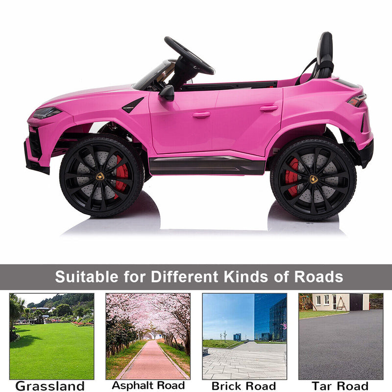 Kimbosmart 12V Licensed Lamborghini Urus Ride On Car with Remote Control and MP3 Player for Kids