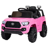 Kimbosmart 12V Licensed Toyota Tacoma Kids Ride-On Car with Charging Reminder Feature