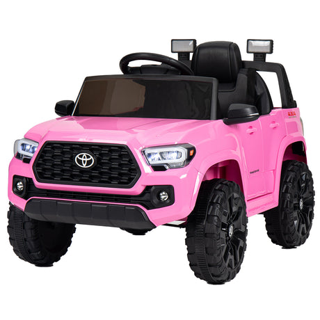 Kimbosmart 12V Licensed Toyota Tacoma Kids Ride-On Car with Charging Reminder Feature