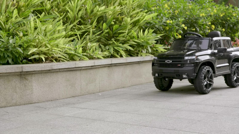 Kimbosmart Chevrolet Silverado 12V Ride On Car with Remote Control for Kids
