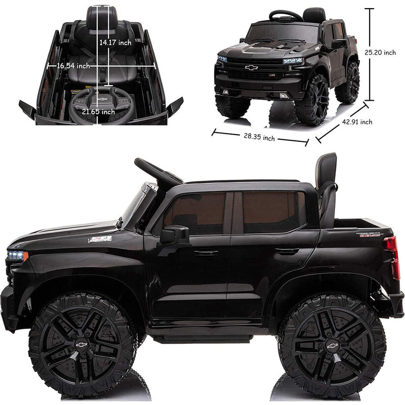 Kimbosmart Chevrolet Silverado Electric Ride-On Car for Kids with Remote Control
