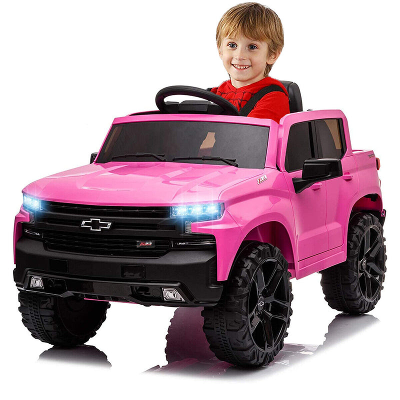 Kimbosmart Chevrolet Silverado Electric Ride-On Car for Kids with Remote Control