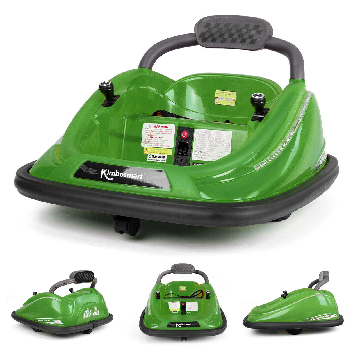 Kimbosmart DIY Electric Bumper Car for Kids with Remote Control - 6V Ride On Toy