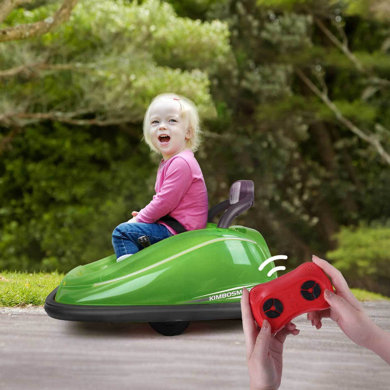 Kimbosmart DIY Electric Bumper Car for Kids with Remote Control - 6V Ride On Toy