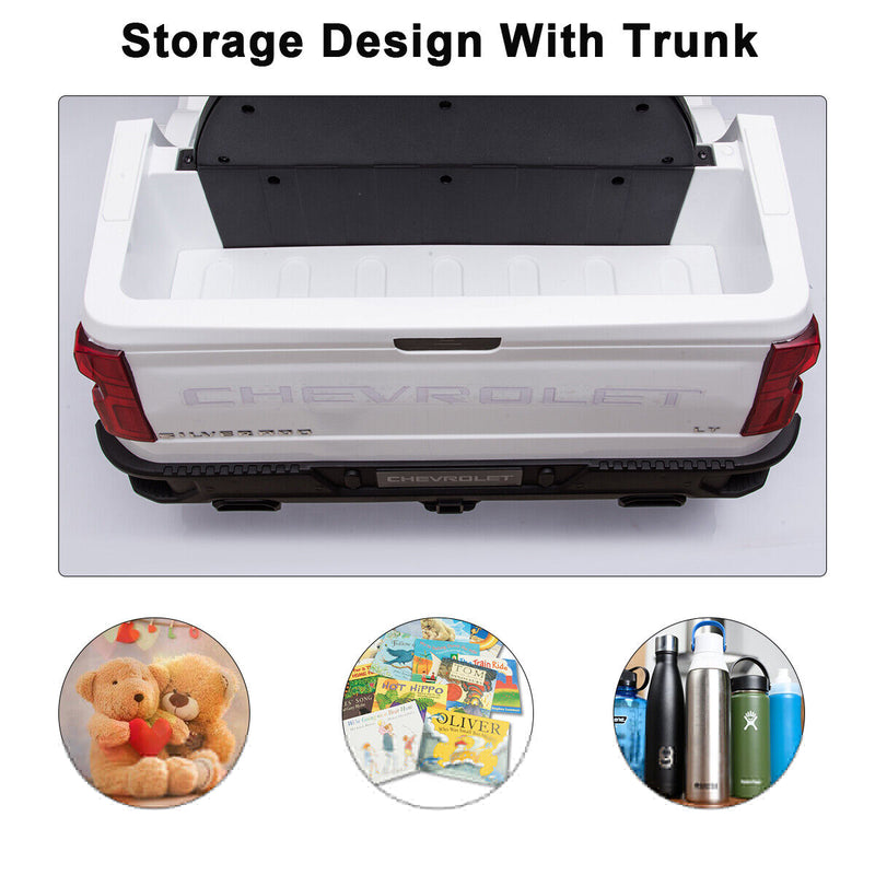 Kimbosmart Kids 12V Chevrolet Silverado Truck Ride-On with Remote Control