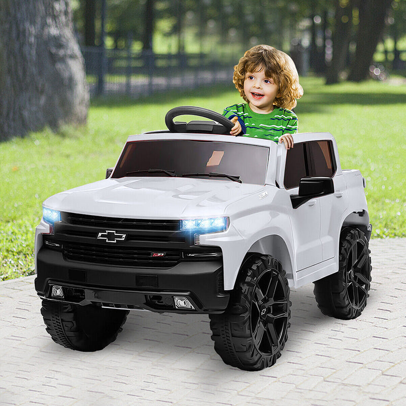 Kimbosmart Kids 12V Chevrolet Silverado Truck Ride-On with Remote Control