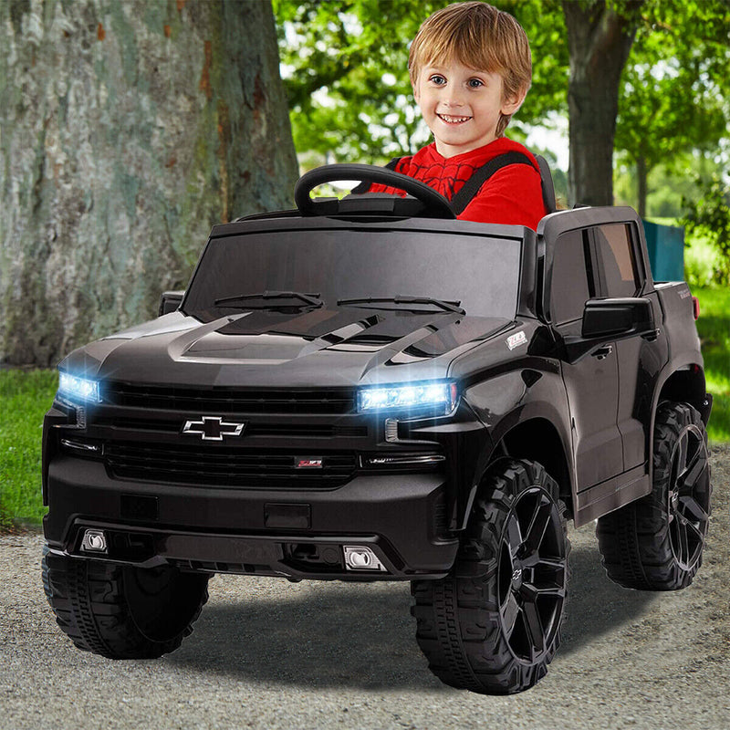 Kimbosmart Kids 12V Chevrolet Silverado Truck Ride-On with Remote Control