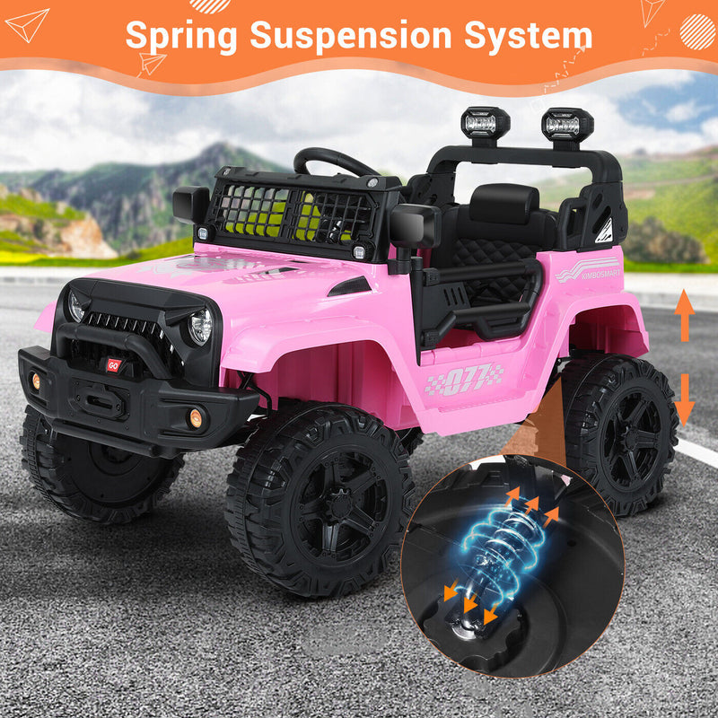 Kimbosmart Kids 12V Ride On Truck with Remote Control and 3 Speed Options