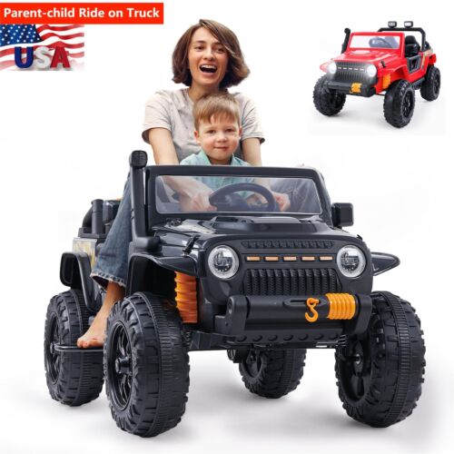 KLOKICK 12V Kids Electric Ride On Car Truck with Remote Control, FM Radio, and Bluetooth Connectivity