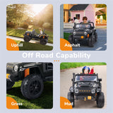 Parent-Child Ride-On Truck with Remote Control, FM Radio, and Bluetooth Connectivity