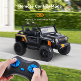 Electric Ride-On Car Truck for Kids with Remote Control and MP3 Player - 3 Speeds, LED Lights, and Parental Seating