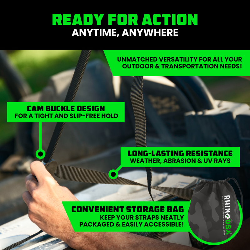 1" x 12' Lashing Tie-Down Straps