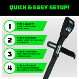1" x 12' Lashing Tie-Down Straps