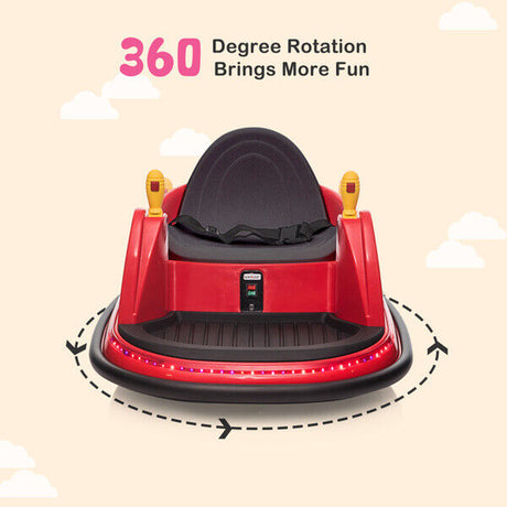LEADZM 6V 7A.h Red Bumper Car - Exciting Fun for Kids!