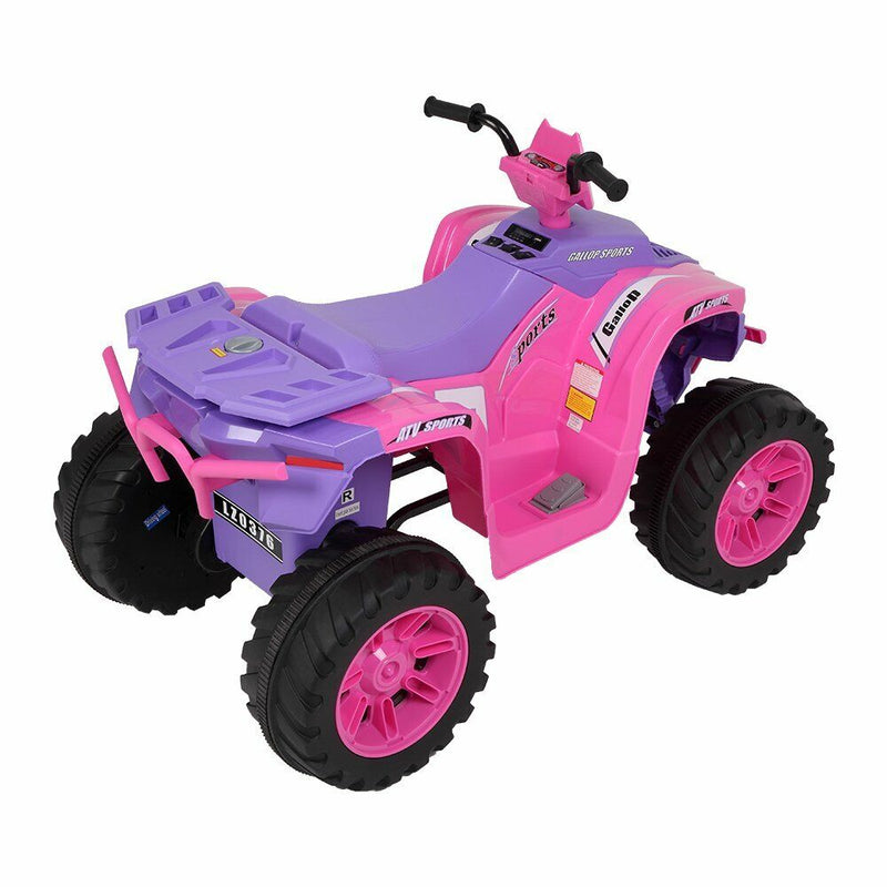 LEADZM Dual Drive All Terrain Kids Car with 2 Speed Modes - Pink/Purple