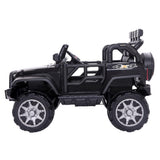 Leadzm LZ-12 12V Kids Ride on Car Toy with Remote Control - Black