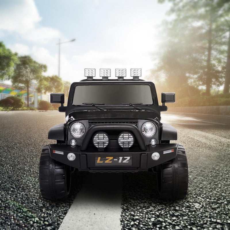 Leadzm LZ-12 12V Kids Ride on Car Toy with Remote Control - Black