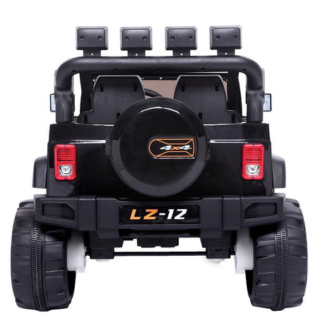 Leadzm LZ-12 12V Kids Ride on Car Toy with Remote Control - Black