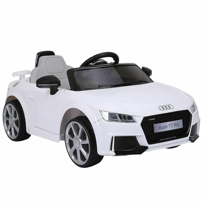 Licensed 12V Audi TT RS Remote Control Electric Ride-On Car for Kids with MP3 Player - White
