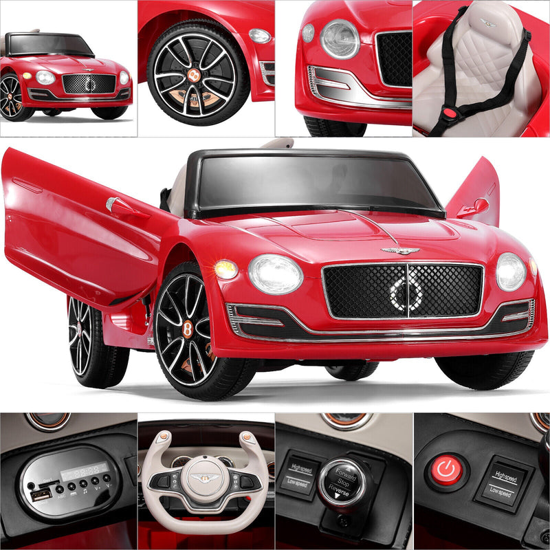 Licensed 12V Bentley Style Electric Ride-On Car for Kids with 2.4G Remote Control