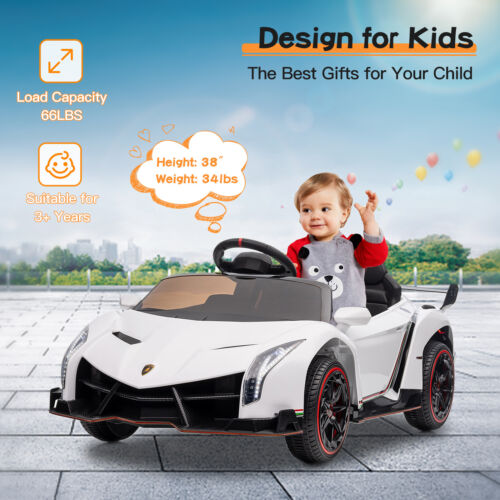 Licensed 12V Lamborghini 2-Seater Ride On Car for Kids - Electric Vehicle Gift