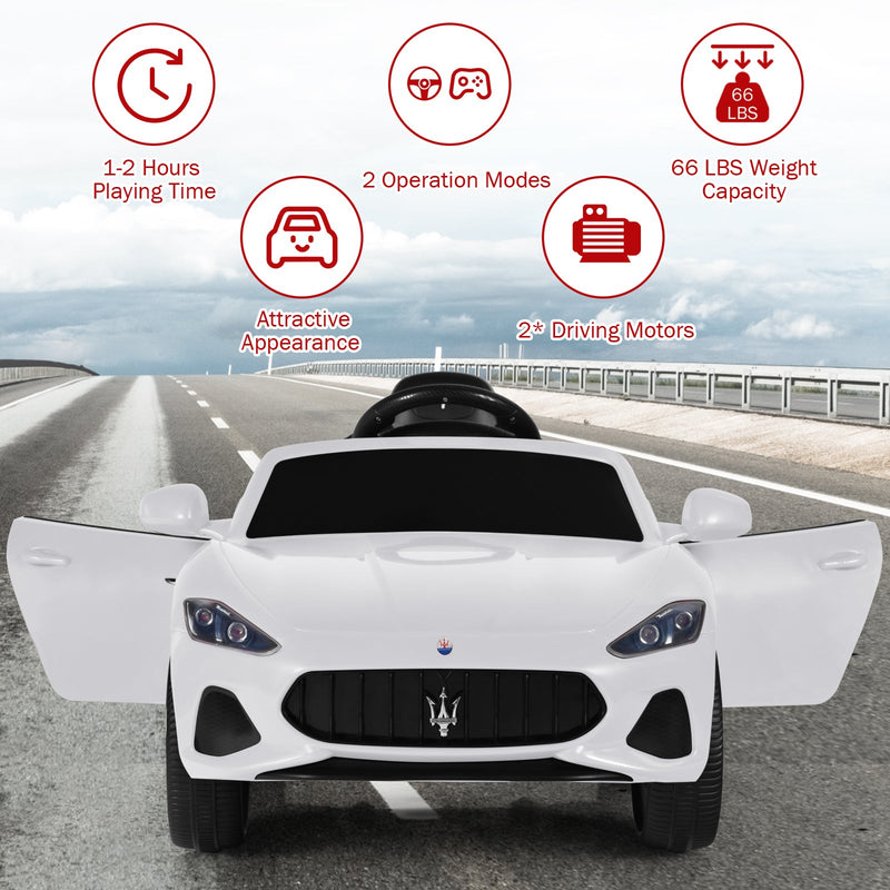 Licensed 12V Maserati GranCabrio Kids Ride On Car with Remote Control and Lights