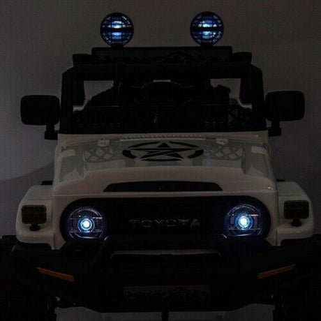 Licensed 12V Toyota FJ Cruiser Electric Ride-On Car for Kids with Remote Control and LED Lights