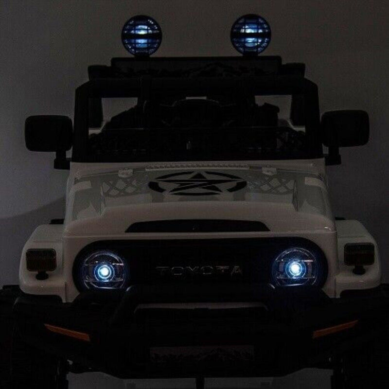 Licensed 12V Toyota FJ Cruiser Electric Ride-On Car for Kids with Remote Control and LED Lights