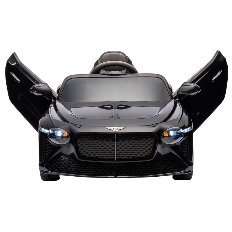 Licensed 2.4G Electric 12V 7A Kids Ride On Car with 3 Speeds - Bentley Black