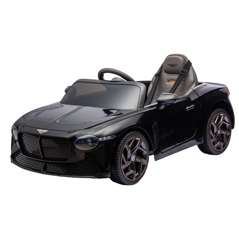 Licensed 2.4G Electric 12V 7A Kids Ride On Car with 3 Speeds - Bentley Black