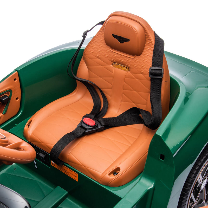 Licensed 2.4G Electric 12V Kids Ride On Car with 3 Speeds - Bentley Green